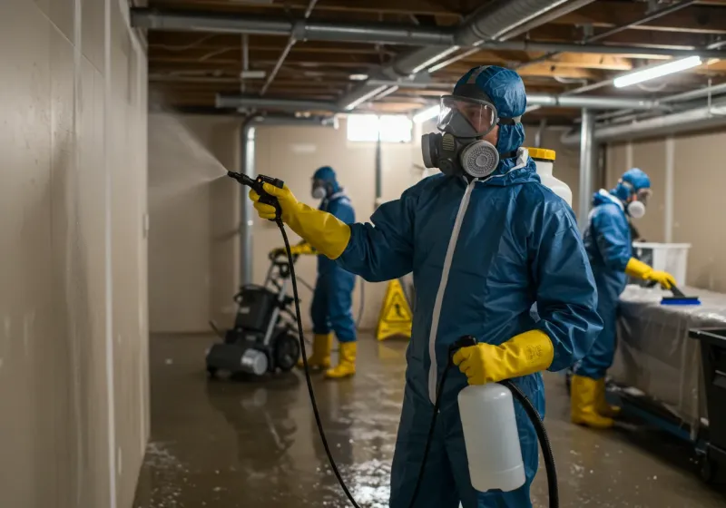 Basement Sanitization and Antimicrobial Treatment process in Raleigh, NC